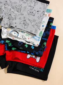 paquete de 5 calzoncillos de algodón cómodos con estampado de videojuegos para niños - Multicolor - Ver 4