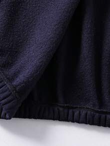 Vacaura 两件套青少年男童时尚藏蓝色高领外套搭配藏蓝色长裤，面料柔软舒适，适合秋季、户外运动、街舞、上学、摄影、郊游等各种场合，是青少年男童秋季必备单品。