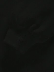 男童休闲卡通图案宽松长袖卫衣，适合秋冬季穿着 - 黑色 - 查看 5