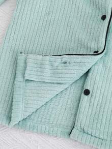 Girls Pajamas Set, Lotus Root Pink, Heart Embroidery, Long Sleeve Top And Long Pants, Sleepwear For Tween Girl - Olive Green - View 5