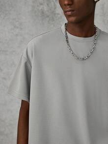 Manfinity NXTstreet 2pcs/Set Men's Knitted Casual Daily Loose Fit Short Sleeve T-Shirts - Multicolor - View 5