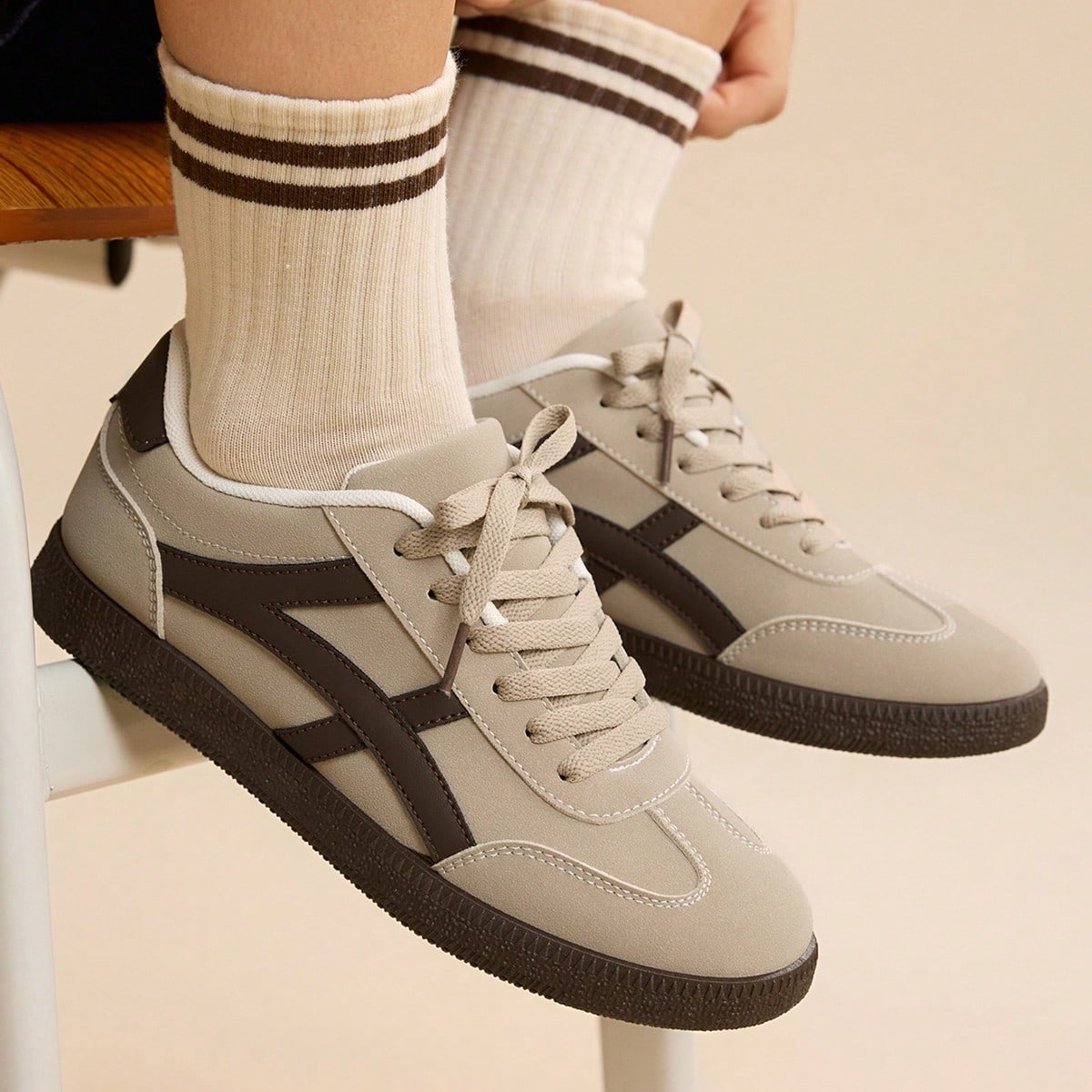 Zapatillas deportivas casuales cómodas y suaves con cordones para mujer, adecuadas para todas las estaciones, primavera/verano