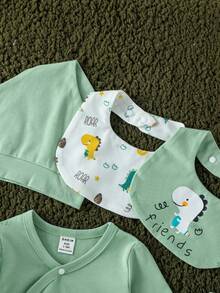 SHEIN 男婴/女婴休闲可爱简约风格多件套礼品套装，秋冬 - 彩色 - 查看 7