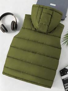 青少年男童冬季绗缝无袖加厚外套