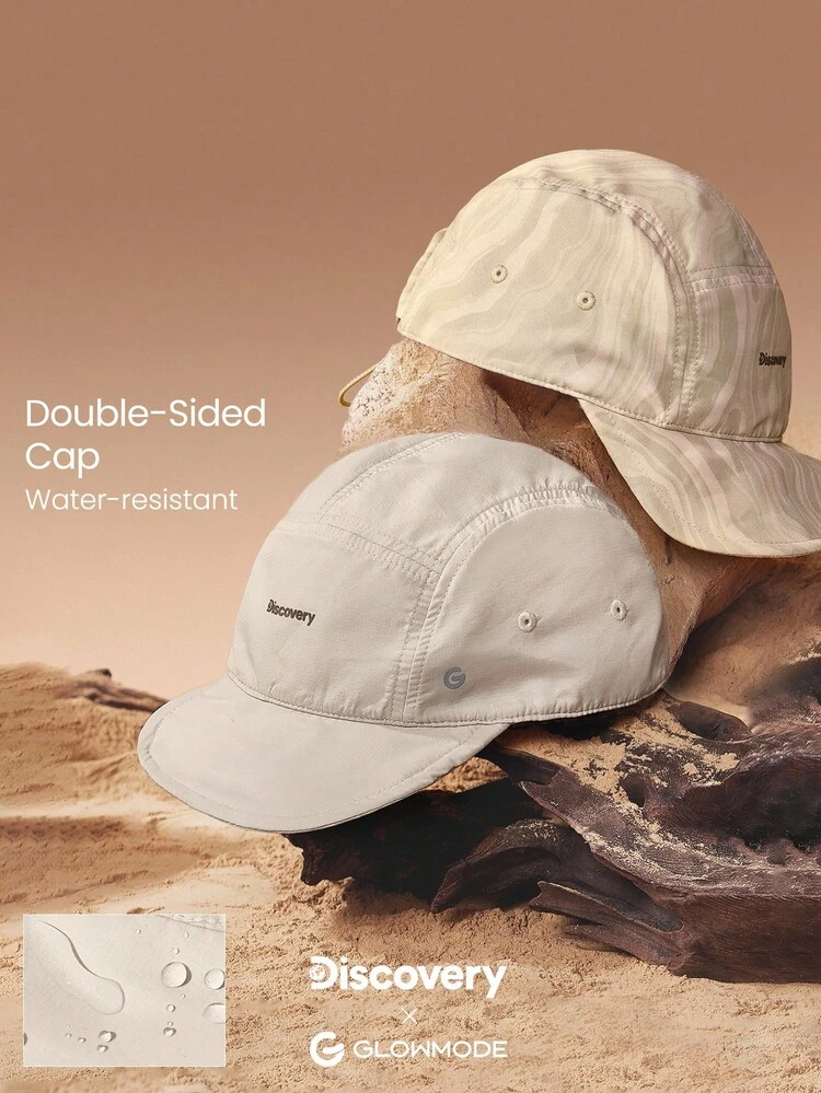 GLOWMODE X Discovery Keep It Cool Sweat-Wicking Quick-Dry Waterproof Unstructured Brim Unstructured Crown Reflective Drawstring Adjustable Double-Sided Cap Hat Hiking Outdoor Running Workout Active