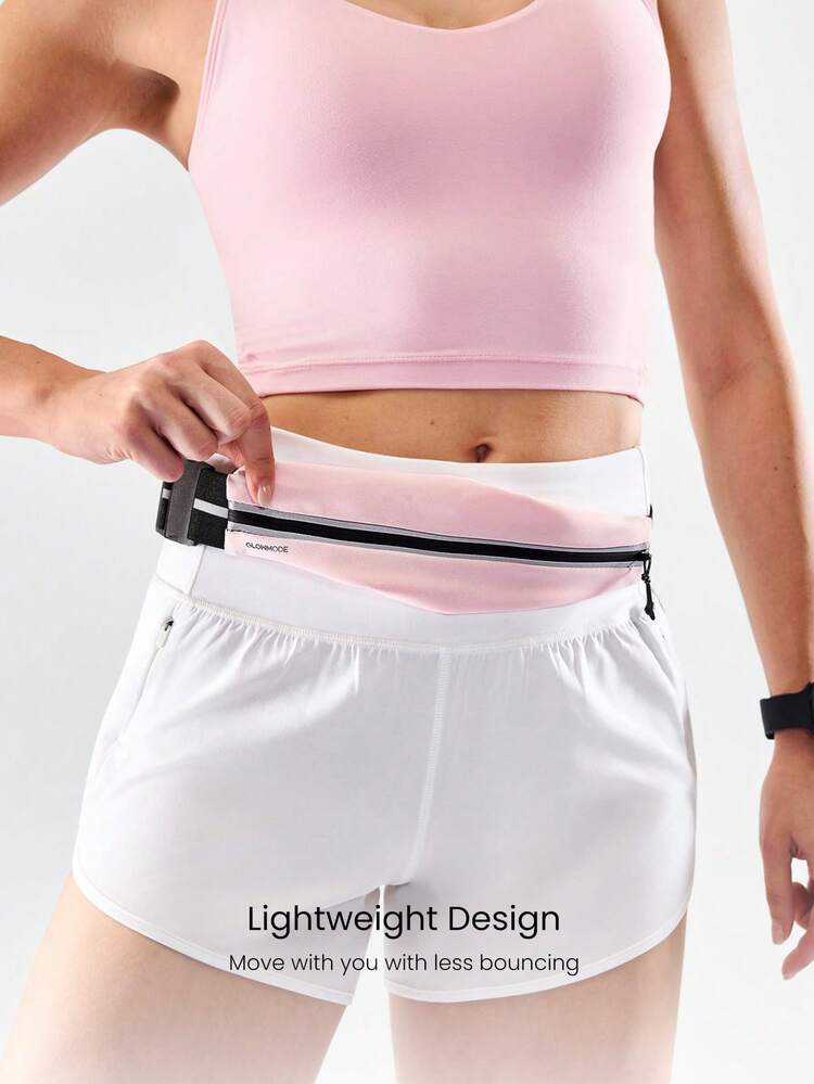Break A Sweat Quick-Dry Lightweight Adjustable Belt Reflective Running Belt Bag