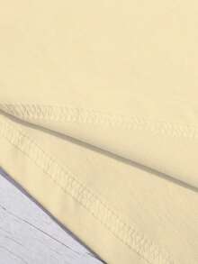 Franclia 女士休闲樱花印花短袖圆领T恤，夏季 - 淡黃色 - 查看 5