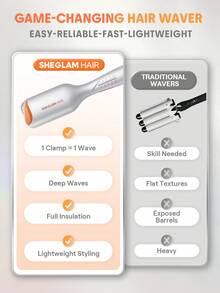 SHEGLAM HAIR تمويج الشعر من بيتش بيب، تمويج الشعر الأيوني، مكواة تمويج الشعر، 2 أسطوانية لتجعيد الشعر مع مقاومة للحرق، 50 مليون أيون وتموج سريع 10 دقائق، مؤقت ذكي ودرجات حرارة قابلة للتعديل، أداة شعر سهلة الاستخدام للنساء - قابس المملكة المتحدة تخرُّج عيد ميلاد هدية عطلة شتاء لون القرنفل الاهتزاز ماكياج حزب شاطئ يسافر التخييم مدرسة حرم الجامعة المهرجانات وَردَة حاضر بنت سحر أفضل عيد الحب يوم المرأة أحب نفسك - فضي - مشاهدة 11
