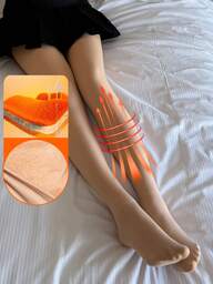 DAZY 透明黑色紧身裤，显腿长，保暖内衬，不透明外观，秋冬厚款无脚紧身裤