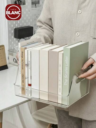 [Storage Basket] Three Different Sizes Of Storage Baskets, Transparent And Large Capacity, Suitable For Books, Files, And Storage, Very Suitable For Classrooms, Desks, Kitchens, And Other Multifunctional Storage Needs,School Supplies,Back To School