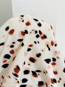 SHEIN Printed Zip Nursing Casual Snap Button Blouse For Women - Apricot - View 7