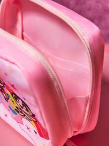 THE POWERPUFF GIRLS X SHEIN 1pc/1 Set Of Cartoon Print Storage Bags, Can Be Used As Feminine Hygiene Storage Bags, Digital Storage Bags, Small Object Storage Bags, Love, Friendship, Blossom, Bubbles, Buttercup,Gift Ideas - 彩色 - 查看 8