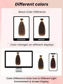 Chocolate Brown Kinky Curly Human Hair 1 Bundles 100% Brazilian Virgin Human Hair Weave Remy Human Extensions #4