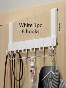 门后衣帽架挂钩，6/7/8钩壁挂式衣帽毛巾架，适用于门后厨房浴室，可悬挂外套、包包、背包、帽子等，门后挂钩毛巾架，适用于浴室、卧室、厨房，可作壁挂相框使用，自粘式壁钩，挂钩，壁钩，浴室，毛巾架，挂钩，壁钩，挂钩，壁钩，门后衣帽架 - 彩色 - 查看 17