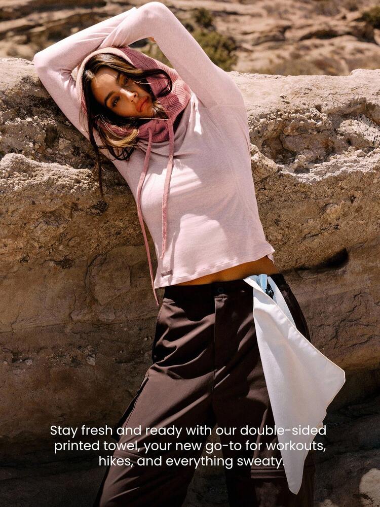 GLOWMODE X Discovery Don't Sweat It Quick-Dry Sweat-Wicking Pattern Print Towel With Pouch Hiking Running Outdoor Workout Active