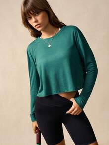 VARSIVA 女士休闲跑步健身运动圆领长袖T恤