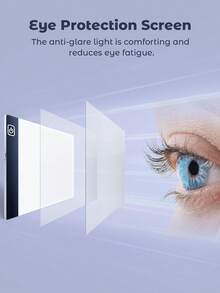 Teckwe 1 Set LED Drawing Board, 3-Level Adjustable Brightness, Drawing Tablet Pad, Light Box, Learning Education Aids, Kids Toys For Girls And Boys, Birthdays & Back To School Gifts