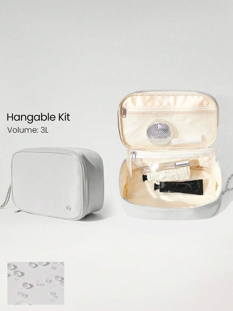 Bolsa de almacenamiento con cremallera de 3L de gran capacidad, resistente al agua, para artículos esenciales, uso diario, viajes casuales