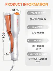 SHEGLAM HAIR تمويج الشعر من بيتش بيب، تمويج الشعر الأيوني، مكواة تمويج الشعر، 2 أسطوانية لتجعيد الشعر مع مقاومة للحرق، 50 مليون أيون وتموج سريع 10 دقائق، مؤقت ذكي ودرجات حرارة قابلة للتعديل، أداة شعر سهلة الاستخدام للنساء - قابس المملكة المتحدة تخرُّج عيد ميلاد هدية عطلة شتاء لون القرنفل الاهتزاز ماكياج حزب شاطئ يسافر التخييم مدرسة حرم الجامعة المهرجانات وَردَة حاضر بنت سحر أفضل عيد الحب يوم المرأة أحب نفسك - فضي - مشاهدة 14