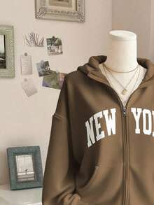 Lalippa 女士休闲字母印花卫衣，秋冬款