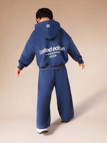 SUMWON 男童连帽衫和运动裤套装 休闲度假装 - 藍色 - 查看 7