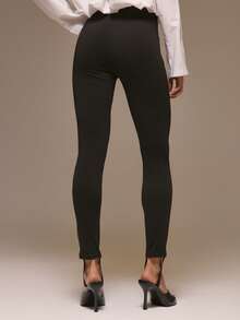 MUSERA Fitted Foot Hook Legging Cool Girl, Streetstyle, Cute, , , Winter - Black - View 4