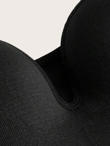 SHEIN Sports 纯色宽肩带休闲无袖多功能舒适透气运动文胸 - 彩色 - 查看 5