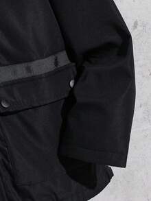 男童休闲保暖加厚连帽防风外套，适合上学、花园、海滩、生日等场合，春、夏、秋、冬皆宜。