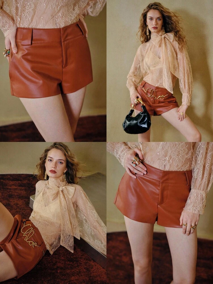 MOTF STUDIO PU LEATHER SHORTS