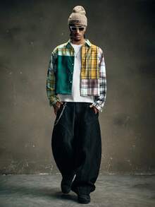 AXEPEAK Men's Plaid Long Sleeve Single-Breasted Casual/Business Shirt,Stretchy - Multicolor - View 7