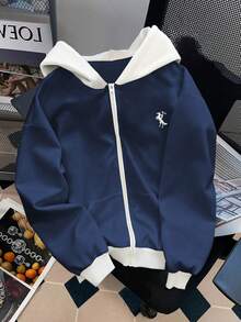 Lalippa Women's Casual Zip-Up Drop Shoulder Sweatshirt