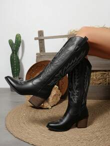 Women Equestrian Boots - Black - View 1
