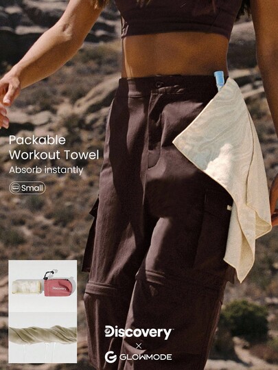 GLOWMODE X Discovery Don't Sweat It Quick-Dry Sweat-Wicking Pattern Print Towel With Pouch Hiking Running Outdoor Workout Active