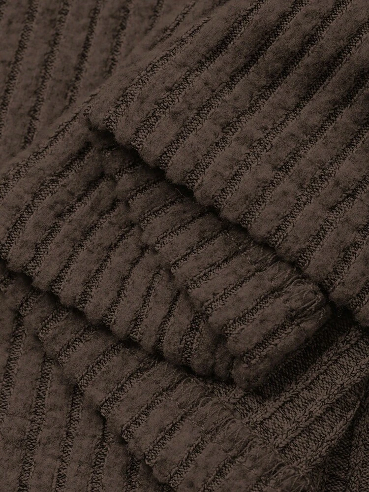 Women's Elegant Solid Color V-Neck Twist Midi Dress, Autumn/Winter