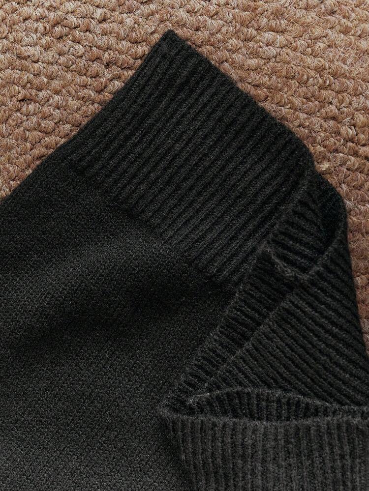Anewsta Elegant Wool Blend Solid Color Fuzzy Fabric Crystal Rhinestone Collar Pullover Sweater, Autumn/Winter