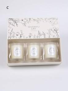 3支/盒创意沙杯蜡烛盒，香氛蜡烛，采用天然大豆蜡制成，多种香型可供选择。纯天然植物香氛，花果香调，适合送给女朋友、作为礼物、母亲节礼物。