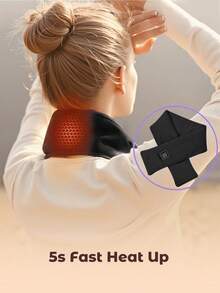 Teckwe 1条保暖围巾，加热围巾，冬季围巾，可水洗，USB供电（需另配移动电源），柔软保暖围巾，多种加热模式，适用于户外骑行、滑雪、滑冰等运动。