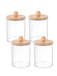 Cleaning Swab Storage Box Transparent Acrylic Material, Suitable For Dresser Storage, Bathroom Storage, Desk Storage, Etc - Multicolor - View 9
