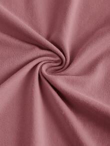 SHEIN MOD Canotta elegante da donna con collo a canottiera, plissettata e aderente, di colore unito - Rosa antico - Visualizzare 8