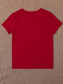 Christmas Women's Casual Fashion Cartoon Cute Reindeer Santa Claus Cartoon Print Christmas Tree Creative Hohoho Slogan Graphic Short Sleeve T-Shirt Graphic T-Shirt Women's Tops