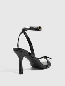 CUCCOO SZL Sandales à talons hauts à boucle pour femmes, mode et port quotidien - Noir - Voir 4