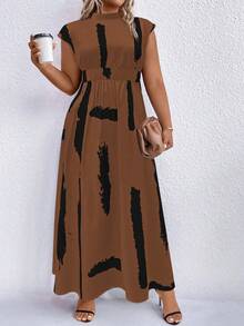 EMERY ROSE Đầm Maxi Cổ Chữ V Họa Tiết Chấm Bi Plus Cho Nữ - Nhiều màu - Xem 4