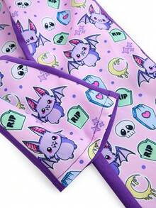 Y2Kool KLARYSSA 女士冬季新年圣诞节粉紫色星星、爱心、月亮、蝙蝠、波点印花修身阔腿性感Y2K派对节日裤图案裤可爱裤度假裤狂欢裤辣妹风印花裤春季女士生日嘉年华 - 彩色 - 查看 4