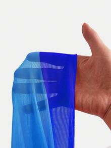 Swim Oasis 大码女式两件套渐变褶皱连体泳衣 - 藍色 - 查看 8