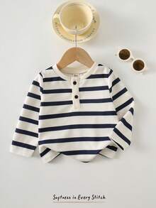 Cozy Pixies Baby Boy Colorful Striped Soft Knit Crew Neck Long Sleeve Pullover - Multicolor - View 3