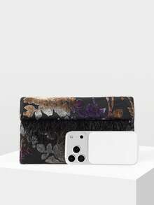 MOTF PREMIUM WOMEN'S FAUX FEATHER SQUARE CLUTCH - 多色絲絨 - 查看 4