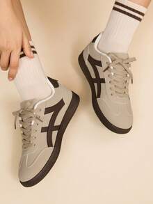 CUCCOO EASI Women's Soft & Comfortable Casual Lace-Up Sneakers, Suitable For All Seasons, Spring/Summer For Christmas - Beige - View 7