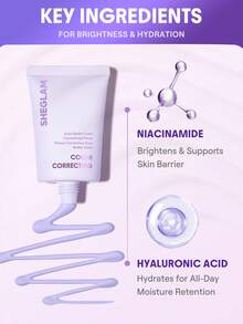 SHEGLAM Even Better 修色妝前乳-Purple 品牌 美容 化妝 化妝品 適合女性與女孩 完美搭配夏季春季 Y2K 時尚 流行 生日 母親節禮物 假期 派對準備就緒 最佳顏色 - 紫色 - 查看 6