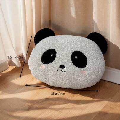 Joivida 1 pieza Almohada de peluche con caras de animales lindas - Cojín súper suave de gato, oso, panda, zorro para acurrucarse, confort reconfortante para niños y adultos, decoración del hogar