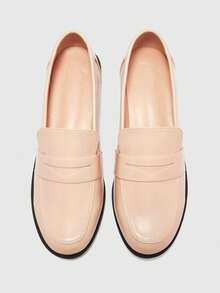 CUCCOO BIZCHIC Damen Bequeme Slip-On Flache Sportliche Sneaker - Aprikosenfarben - Übersicht 2